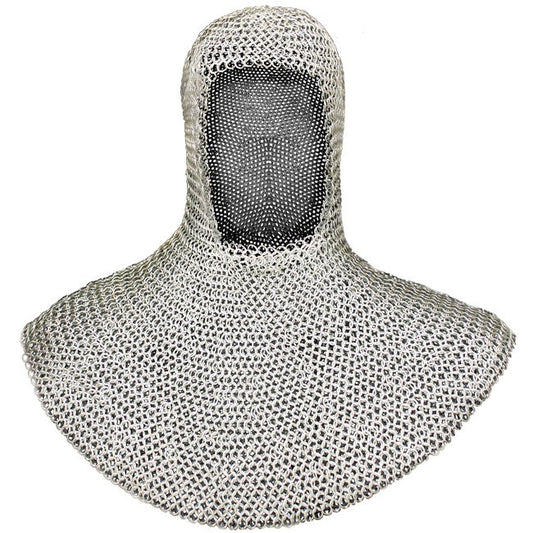 Chainmail Coif - Butted - Zinc Plated