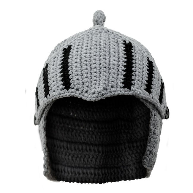 Knitted Knight Helmet Hat – Adult Size