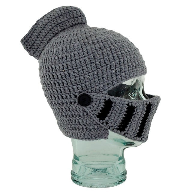 Knitted Knight Helmet Hat – Adult Size