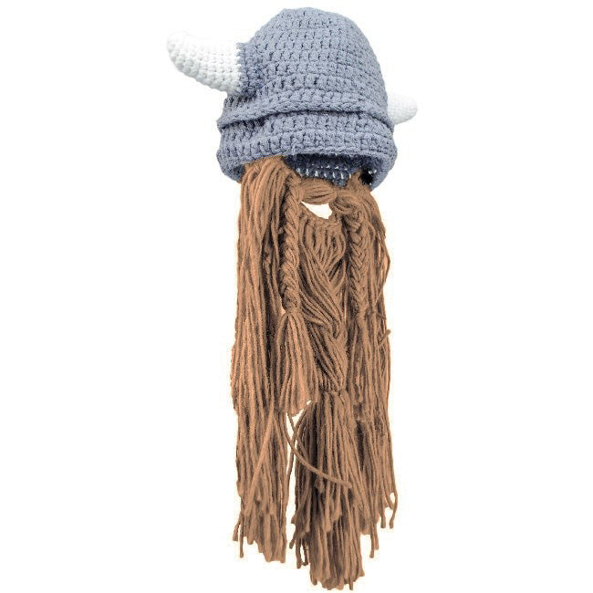 Knitted Viking Helmet Hat and Beard – Adult Size