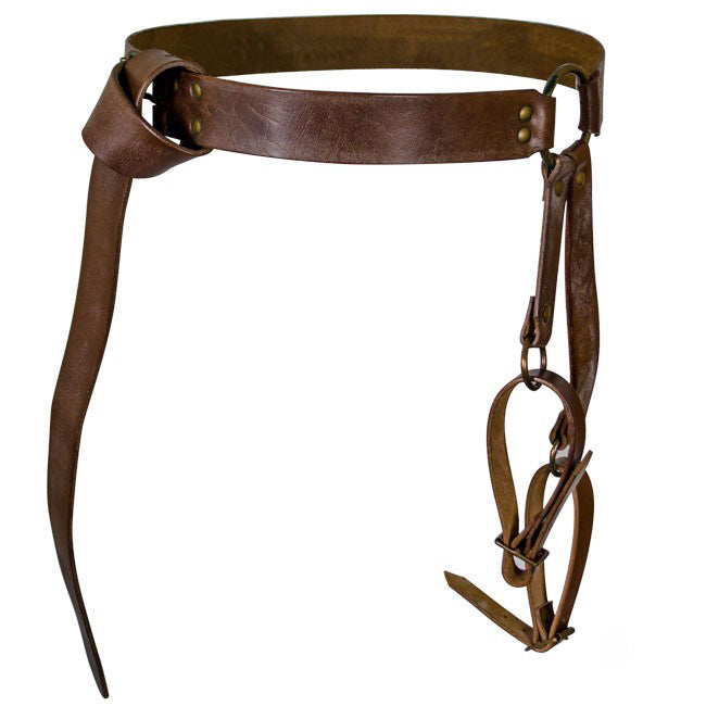 Late Medieval Sword Belt - Genuine Brown Leather