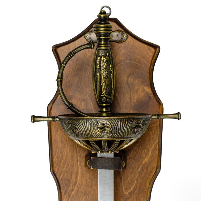 Spanish Cup Hilt Rapier with Display Plaque